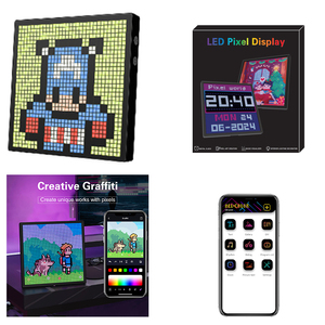高解像度<span class=keywords><strong>LED</strong></span>ディスプレイスクリーンデスクトップ雰囲気装飾時計プログラマブルピクセルパネルDIYスマートライトOEMサプライヤー - Product Image 4