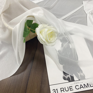 59 "Trắng trong kho Nylon co lại chống kéo dài lưới vải mềm mại thân thiện với da điện lưới Spandex vải - Product Image 3