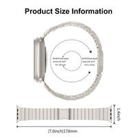 Bracelet de montre sport en acier inoxydable 316L de luxe pour vente en gros en usine, compatible avec Watch 10/9/8 SE Ultra 46mm, fermoir papillon