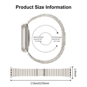 Correa de Reloj de Acero Inoxidable 316L de Lujo para Apple 10 de 46 mm para iWatch 10/9/8 SE Ultra Smart Watch Ultra con Hebilla Magnética de Titanio - Product Image 2