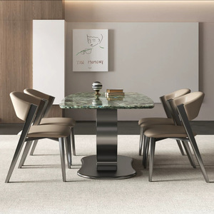 Schienale alto Hotel ristorante Designer in metallo italiano pelle nordica all'aperto sedie <span class=keywords><strong>da</strong></span> <span class=keywords><strong>pranzo</strong></span> di lusso moderno per tavolo e sedia - Product Image 4