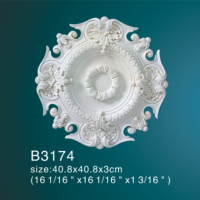 Moulures décoratives en polyuréthane PU pour plafond, corniches et motifs floraux, populaires pour la décoration intérieure d'hôtels, fabriquées en Chine
