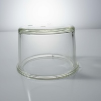 Pantalla de lámpara de vidrio transparente prensado templado para cliente de fábrica para luz de pista de rodaje portátil con logotipo