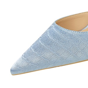 1298-5 BIGTREE moda coreana banquete tacones altos tacones delgados zapatos de mujer patrón de piedra Vintage seda satén lado hueco alto <span class=keywords><strong>Hee</strong></span> - Product Image 5