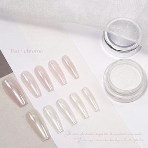 Nouveau Style Nail Art de l'usine chinoise fournit Aurora Multichrome Mirror White Chrome Nail Powder Private Label Coating Pigment - Product Image 6