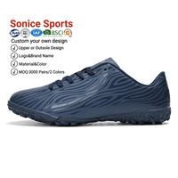 Chaussures de football en gazon artificiel pour hommes 2025, vente chaude, OEM personnalisé, durables, toutes saisons, avec tige en PU et semelle extérieure en caoutchouc