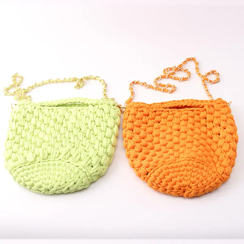 Bolsa de palha rattan artesanal para moças, feita à mão