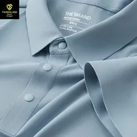 Kaos Pria Lengan Pendek Warna Solid Kasual, Bahan Rajut Nylon Ice Silk Bernapas, Menyerap Keringat, Sistem Pasokan Lintas Negara