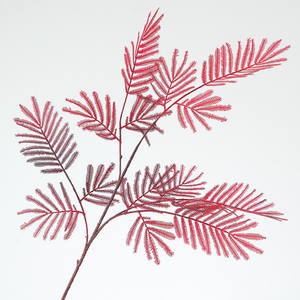 Fleur artificielle <span class=keywords><strong>en</strong></span> plastique, type fougère <span class=keywords><strong>mimosa</strong></span>, couleur automne, à tige unique, pour la conception de jardins et les arrangements floraux au sol pour mariages - Product Image 2
