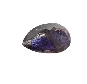 Pedra preciosa com pedra solar de iolite, pedra preciosa com formato de pear, qualidade superior, pedra preciosa solta 100% natural