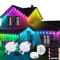 SHIJI Lumière LED Pixel Permanente pour Plafond, Effet Brouillard Blanc Lait, 30mm RGBW UCS2904, Étanche pour Extérieur, pour Lumières de Noël sur Rail