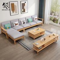 Canapé d'angle en bois massif, design moderne, prix d'usine, stock important, personnalisable, écologique, mobilier de maison.