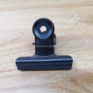 Conception d'emballage de logo personnalisé 50mm trombone en fer noir <span class=keywords><strong>pince</strong></span> à papier ronde grande <span class=keywords><strong>pince</strong></span> bouledogue en métal pour les données de documents - Product Image 2