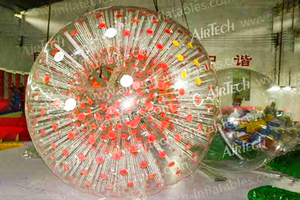 Ngoài trời trò chơi vui nhộn hamster con người zorbing cán bóng bơm hơi khổng lồ bóng được thực <span class=keywords><strong>hi</strong></span>ện bởi airtech inflatables - Product Image 4