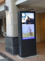 Totem extérieur de kiosque de CMS de rue de parc 55 pouces d'intense luminosité affichage publicitaire de 3000 lentes IP65 imperméabilisent le signage numérique