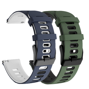 BEAEN 22mm <span class=keywords><strong>Bracelet</strong></span> de sport en caoutchouc de remplacement 20mm avec boucle en acier <span class=keywords><strong>Bracelet</strong></span> de <span class=keywords><strong>montre</strong></span> bicolore en silicone pour samsung Watch 7 6 - Product Image 3