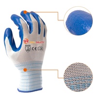 Guantes de Trabajo de Nitrilo Impermeables a Precio Competitivo, con Logotipo Personalizado, Antideslizantes, Protección para las Manos para Trabajos de Taller