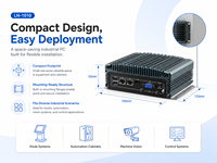Mini PC Compacto con Doble LAN, USB, COM, HD, VGA, WiFi, 4G Opcional para Computación Edge, Compatible con Windows y Linux