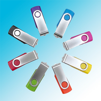 Clé USB rotative pivotante avec logo personnalisé, de 1 Go à 64 Go, clé USB rotative avec logo personnalisé, clé USB portable, stockage de données dans le cloud