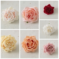 CL03002 Tête de fleur de rose en soie Fleur artificielle pour la douche nuptiale Mariage Arts et artisanat Accessoires de décoration pour la maison