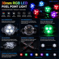 Guirlande lumineuse LED RGB numérique 30 mm, étanche WS2811 IP67, SMD5050, pour façade de bâtiment, aménagement paysager, éclairage de vacances