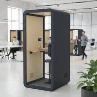 Cabine téléphonique insonorisée UNIBOOTH moderne et écologique avec rembourrage doux pour appels en entrepôt et espace de travail concentré