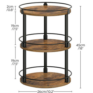 Ironwood Multi Layer <b>Rotating</b> Storage <b>Rack</b> Industrial Design For Kitchen Bathroom <b>Spice</b> Storage Freestanding 8-11.9 In Depth - Product Image 5