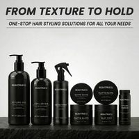 Poudre coiffante OEM personnalisée au sel marin pour hommes, cire capillaire, pâte mate, argile coiffante, fournitures de barbier, pommade forte tenue, gel, crème pour boucles