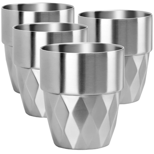 Stainless Steel Drinking <b>Cup</b> Reusable Metal Tumbler Glass for Water Tea Coffee Juice Home Office Travel - Product Image 1