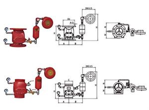 Rãnh kết thúc Sprinkler ướt báo động kiểm tra van của cháy sprinkler báo động van - Product Image 5