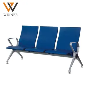 Good Quality Wait Chairs 4 Seats Aluminium Leg PU Foam Airport Waiting Room Chair