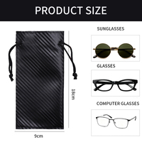Nouvel An, lot de pochettes à lunettes en cuir PU élégantes, anti-rayures, 9*18 cm, haute qualité, durables, avec cordon de serrage, pour la vente au détail de lunettes