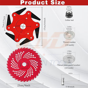 Lame de rasage fil d'acier brosse lame de coupe ensemble longue perche taille-haie partie outils de jardin de haute qualité - Product Image 2