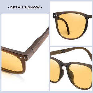 Lunettes <span class=keywords><strong>de</strong></span> <span class=keywords><strong>soleil</strong></span> polarisées pliables résistantes aux UV pour hommes et femmes pour transporter des lunettes compactes bon marché - Product Image 6