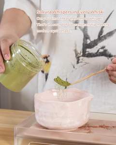 Low MOQ Keramik Cute Matcha Set rosa Beste Bambus Chasen Matcha Schneebesen mit Geschenk verpackung Box - Product Image 3
