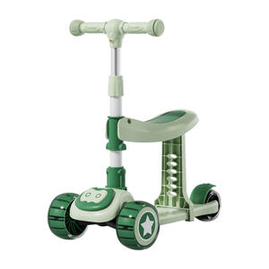 Roues clignotantes réglables en PU Scooter pour enfants Scooter léger pour enfants imprimé/Scooter pour enfants pliable portable à 3 roues - Product Image 1