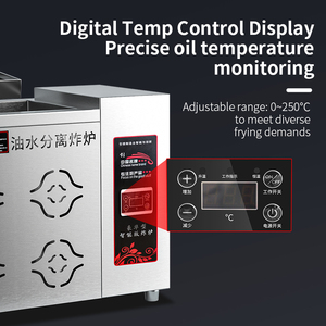Friteuse Commerciale Verticale en Acier Inoxydable à Séparation Eau-Huile 3300W FC-A1D17L, Vente en Gros Usine - Product Image 2