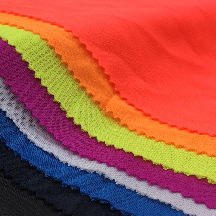 Haute Qualité 100% Polyester Multicolore Polo En Tricot Piqué Tissu