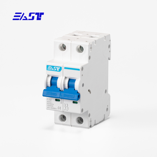 EAST 10KA Durable Household 2P 63A Plastic MCB Miniature Circuit Breaker Leakage Protector