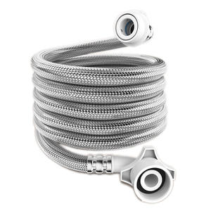 Manguera de Entrada para Lavadora de Acero Inoxidable 304, Conector Flexible Universal a Prueba de Explosiones, 1.5M RG-098 - Product Image 1