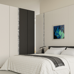 Pannello Decorativo Scanalato in Truciolato di Legno Personalizzato per <span class=keywords><strong>Testata</strong></span> del <span class=keywords><strong>Letto</strong></span> e Rivestimento Murale per Interni di Appartamenti - Product Image 2