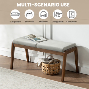 Mobilier minimaliste <span class=keywords><strong>chaussures</strong></span> tabouret à langer pouf entrée noyer cadre en bois velours <span class=keywords><strong>banc</strong></span> à <span class=keywords><strong>chaussures</strong></span> avec siège - Product Image 5