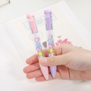 ปากกาเจลลายการ์ตูนน่ารักแบบ DIY - ปากกาเจลรูปหัวใจคริสตัล ดีไซน์สร้างสรรค์สำหรับนักเรียน สีดำ ขนาด 0.5 มม. อุปกรณ์การเรียน - Product Image 1