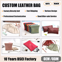 Grosir tas kosmetik penutup kancing jepret kulit Pu tahan air portabel dompet amplop uang dompet rias