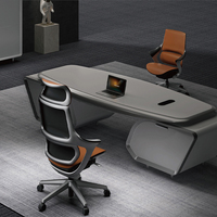 Chaise de bureau de direction ergonomique réglable et luxueuse en cuir véritable avec dossier en aluminium moulé sous pression et appui-tête en option