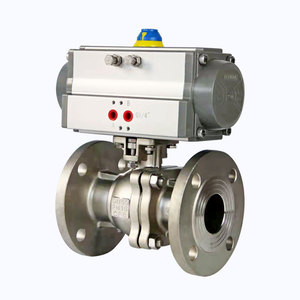 Tùy chỉnh Q641F-16P thép không gỉ khí nén bóng van hơi cut-off van mặt bích kết nối PTFE niêm phong-20-150 nước phương tiện truyền thông - Product Image 1