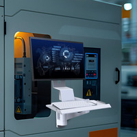 Meisonic T9-MA01KBL Plateau intégré multi-écrans en alliage d'aluminium au design industriel moderne pour clavier et souris, équipement informatique d'usine
