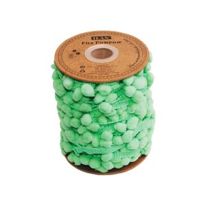 Nastro Ilan Pom Pom Verde da 2,0 cm di Larghezza, 20 Iarde, per Decorazioni e Artigianato - Product Image 1