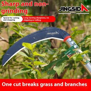 Jingsida çift amaçlı Manganese lı çelik Scythe yeni kalınlaşmış uzun saplı çim kesici & budama Weeder tarım aracı - Product Image 3