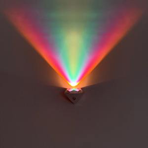 Lámpara de pared inteligente, luz con sensor de movimiento, forma de piedra preciosa, luces de colores, luz nocturna recargable por USB, brillo ajustable. - Product Image 6